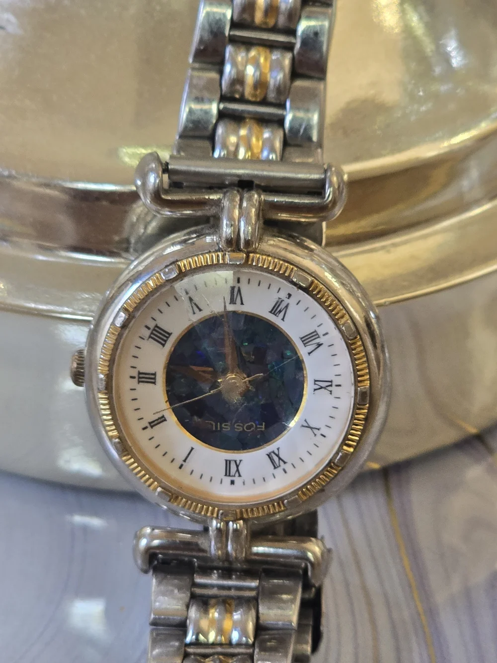 Two-Tone Women's Bracelet Watch - Silver & Gold Fossil